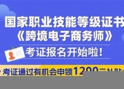 跨境电子商务师报名入口(跨境电子商务师平台)